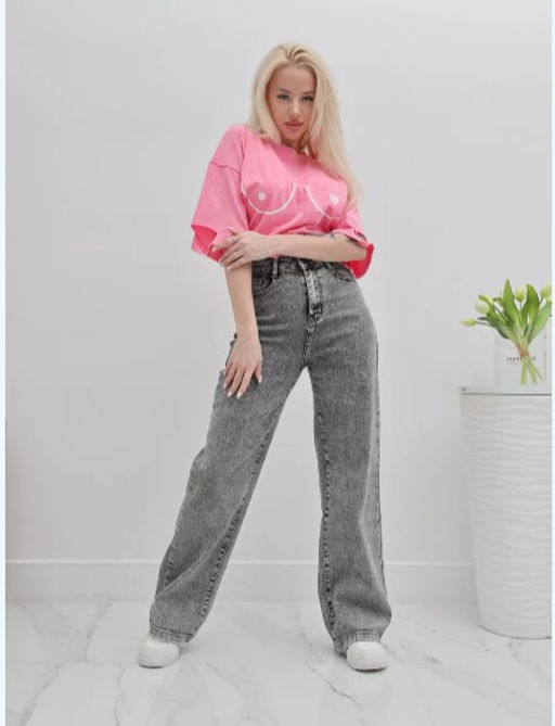 Джинсы палаццо широкие трубы