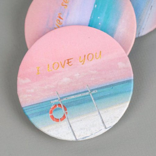 Зеркало карманное 7,5 см / CW419-4 /уп 12/480/ - Галеонтрейд фото 4