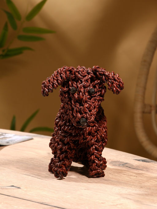 Сувенир плетёный «Собака», 27×15×23 см, сиграсс, тёмный