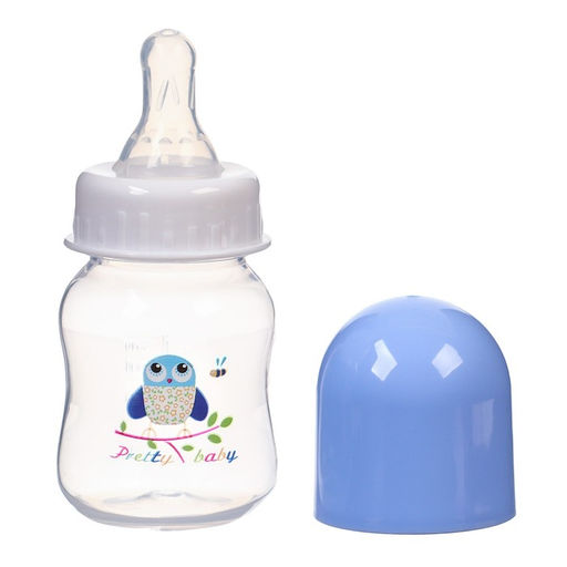 Бутылочка для кормления Крошка Я, классическое горло, от 3 мес., 60 мл., голубая