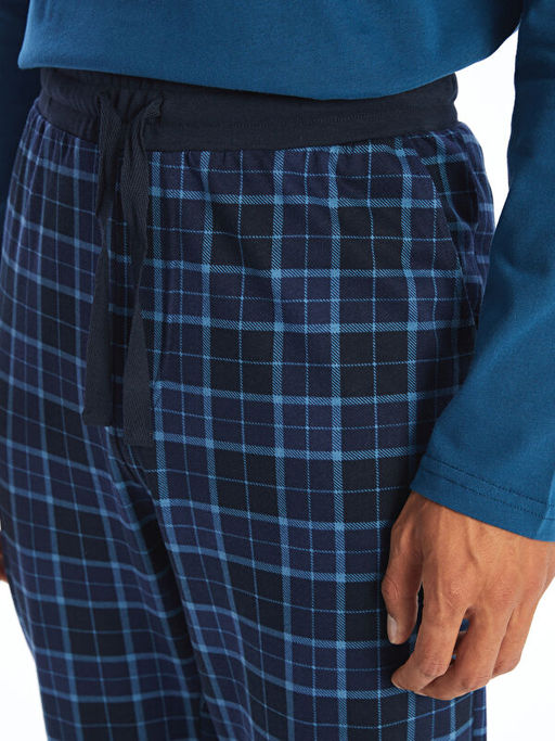 Пижамные штаны мужские в клетку стандартный крой Standart Kalip Ekose Pijama Alt