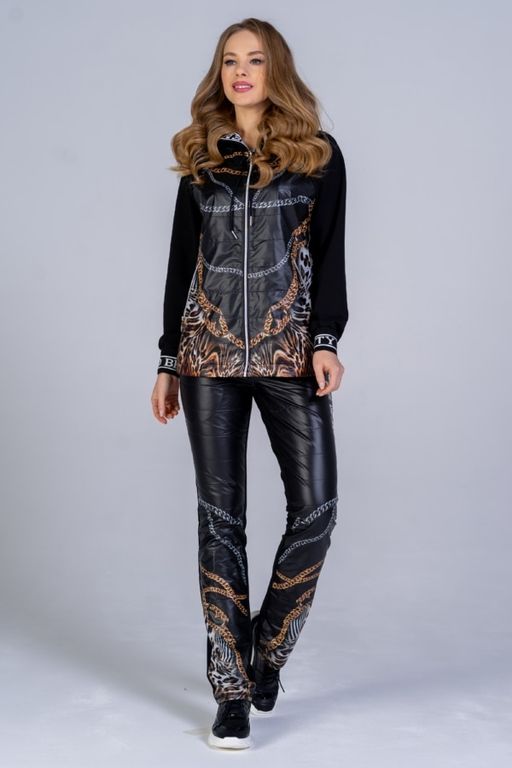 Толстовка из футера  комбинированного с плащевкой - А+б коллекция фото 6