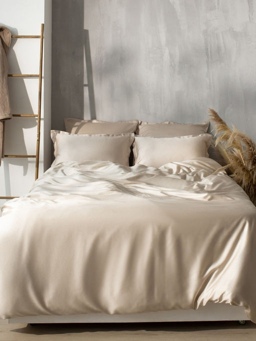 Простыня евро SL Home Tencel, 235260 см, бежевая, тенсель - Sima-land home фото 5