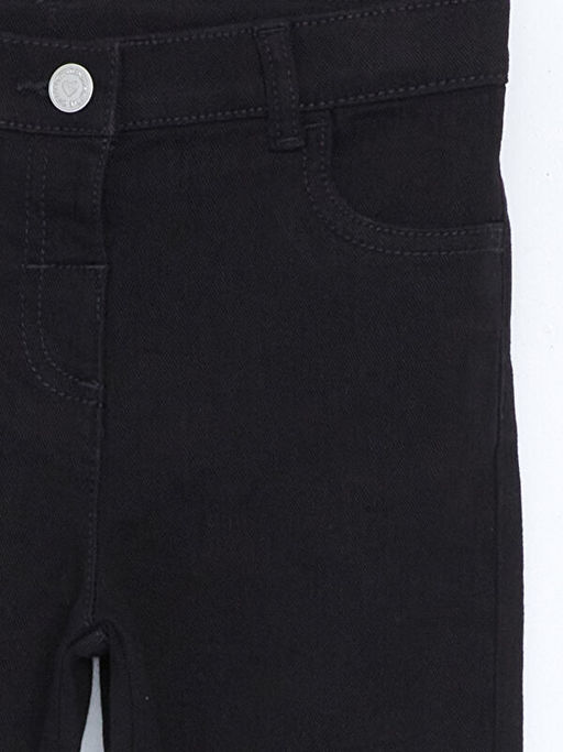 Beli Lastikli K?z ?ocuk Jean Pantolon