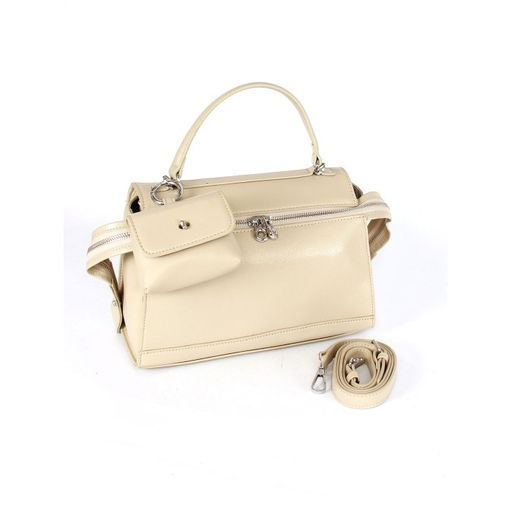 Сумка женская натуральная кожа GU 2033-6637, 1отд+еврокарман, плечевой ремень, бежевый SALE 265822 - Adelia фото 6