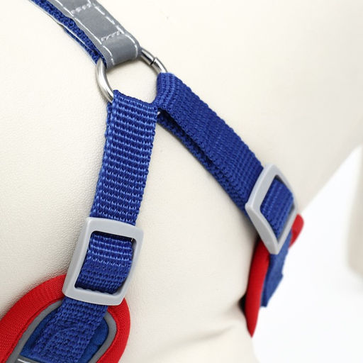 Комплект Sport+, S, поводок 150 x 1,5 см, ОШ 39-41 см, ОГ 44-48 см, вес животного 7-13 кг, синий 96 - Пижон фото 7