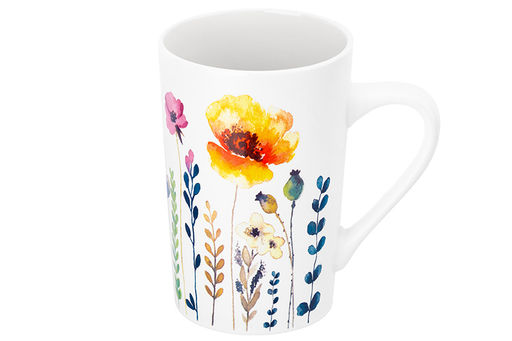 Кружка 380 мл 12*8*12,2 см Цветочное настроение - желтый мак NEW BONE CHINA - Elan gallery фото 12