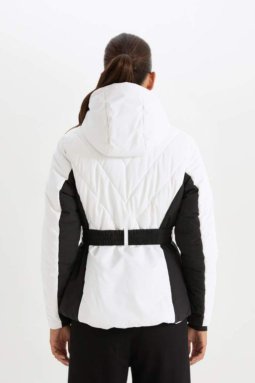 Лыжная куртка DeFactoFit Водоотталкивающая Ветрозащитная Надувная С капюшоном Пояс Карман Молния  фото 9