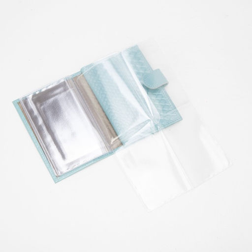 Обложка для автодокументов и паспорта на кнопке, цвет голубой - Textura фото 5