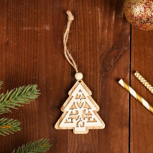 Цена за 2 шт. Елочная игрушка Ель с узорами - Лесная мастерская фото 2