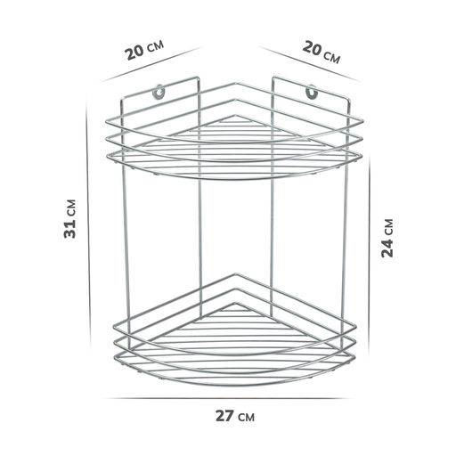_Полка 2х-ярус. д/ванной угловая овал арт. RUS-385298-2ZN