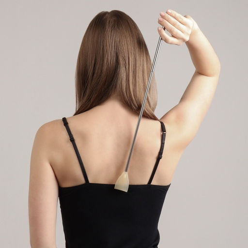 Цена за 3 шт. Массажёр - чесалка, с раздвижной ручкой, с подвесом, 20/42 см, жёлтый