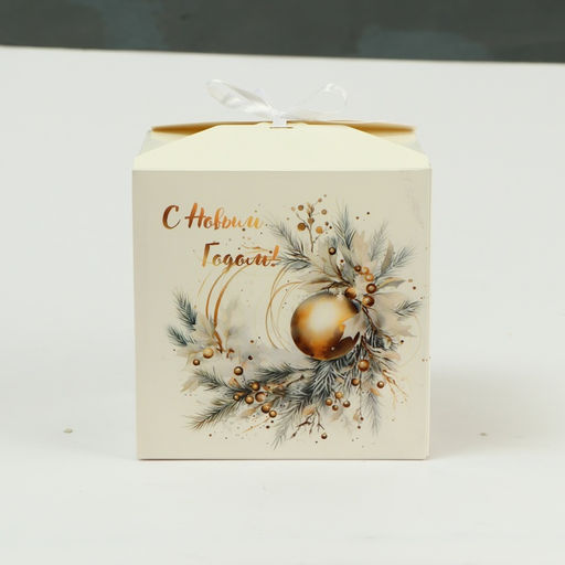 Цена за 10 шт. Коробка складная, подарочная новогодняя «Игрушка» 14×14×14 см