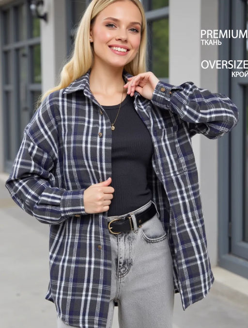 K12702 Рубашка OVER SIZE ТМ_РОЗОВЫЙ - Brand фото 6