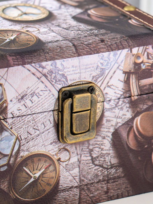 Набор шкатулок для украшений 3 шт. «Карта и компас»