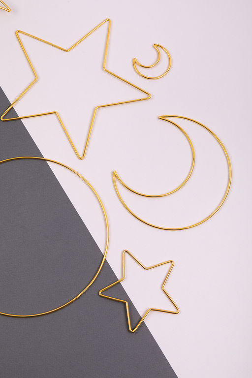 Для вязания Gamma RKC-005 Каркас для рукоделия полумесяц (заготовка) сталь металл под золото