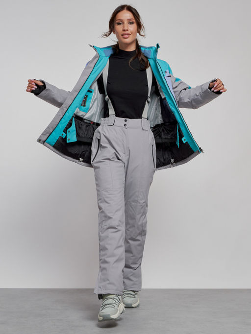 Горнолыжный костюм женский зимний зеленого цвета 02319Z - Chunmai фото 10