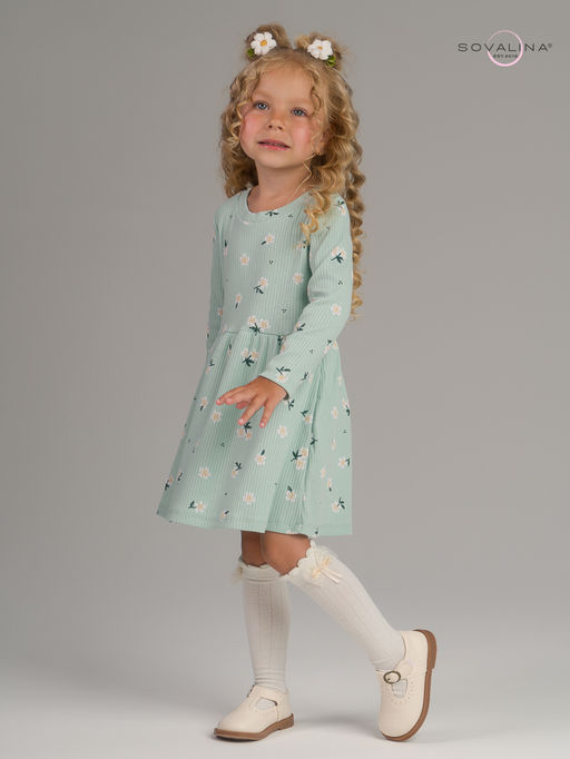 Платье Элла мятный букетик