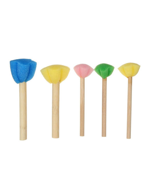 Набор кистей - спонжей, для рисования, 5 штук