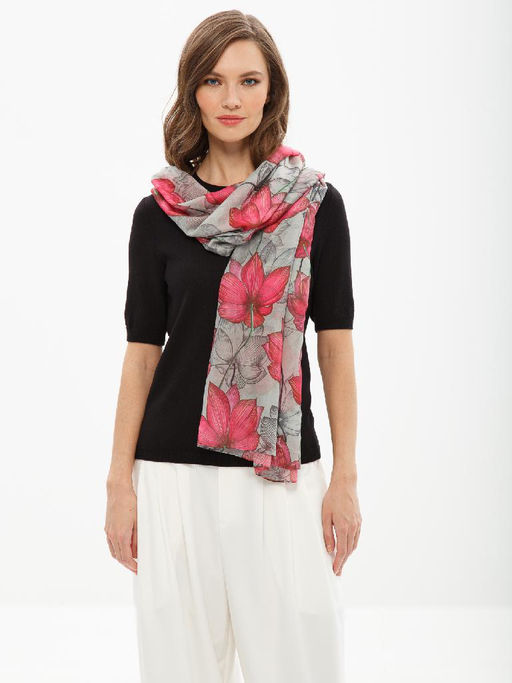 Палантин жен. хл+шелк 90х180 LLY22-117-14 - Labbra фото 3