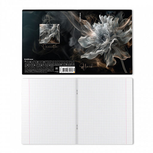 Цена за 5 шт. Тетрадь общая ученическая ErichKrause Fluid, 48 листов, клетка, ламинация soft-touch+выборочный УФ-лак_MIX-PACK  фото 8