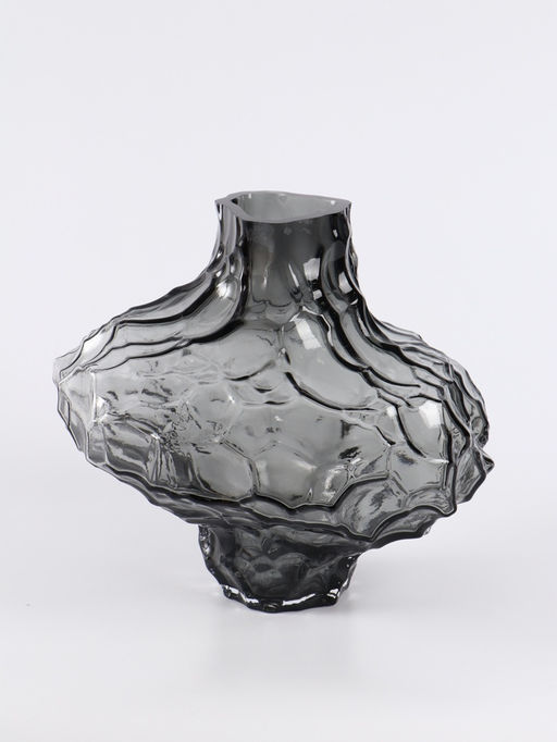 Ваза «Джино», 21×25 см, стекло, чёрная