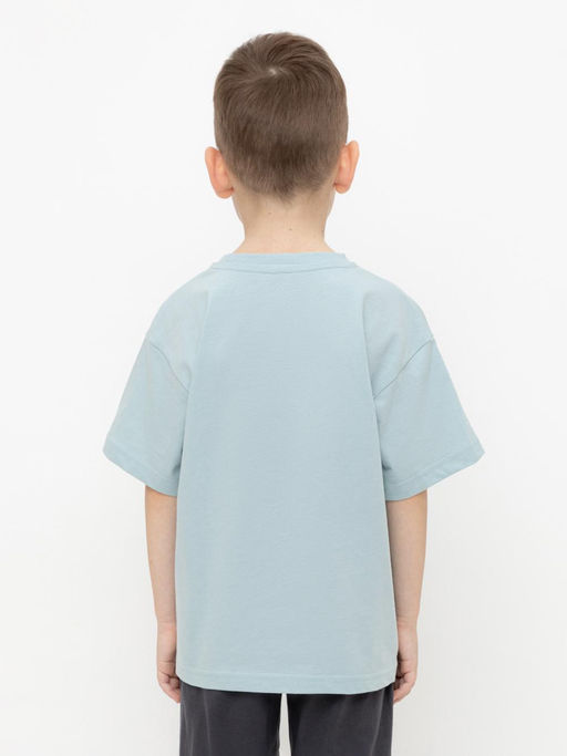 КР 302401/голубой футболка (фуфайка) для мал