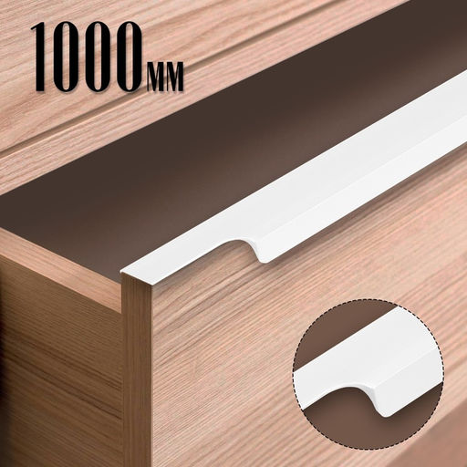 Ручка профильная мебельная торцевая CAPPIO RP100WH, L=1000 мм, белая, 4 шт.