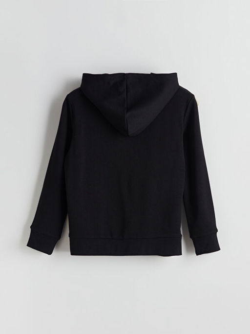 K?z ?ocuk Kap??onlu Fermuarl? Sweatshirt