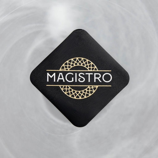 Тарелка обеденная Magistro «Смоук», 26.5×2.6, стекло, белая, прозрачная