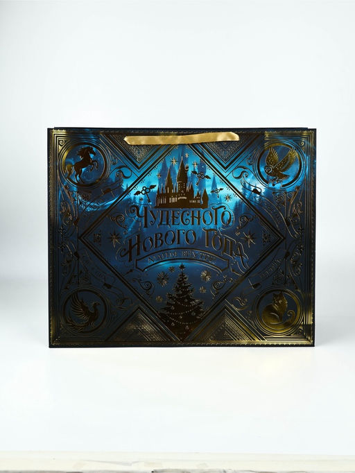 Пакет новогодний подарочный ламинированный «Волшебство», Гарри Поттер, XL 49×40×19 см