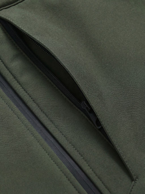 Ветровка мужская софтшелл виндстоппер с капюшоном спортивная цвета хаки 9615_1Kh