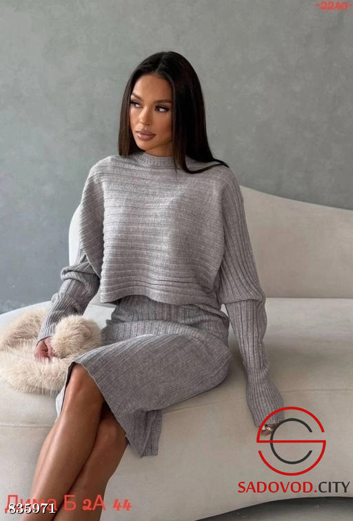 Двойка костюм (свитер и платье) - Bruno фото 7