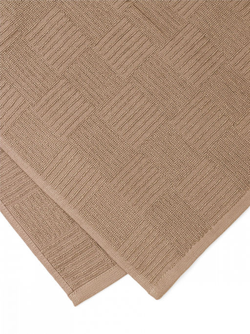 Простыня махровая жаккардовая DeNASTIA 150x200 хлопок 100% бежевый бежевый махровая ткань, хлопок
