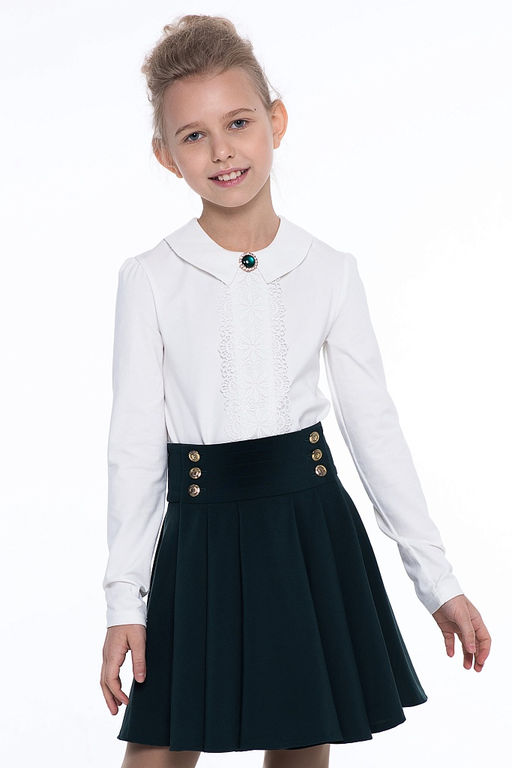 Молочная школьная блуза Инфанта, модель 0665  фото 7