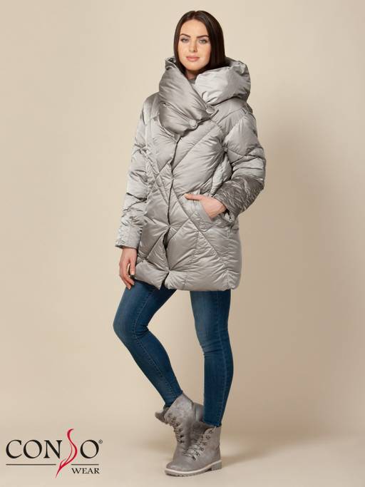 Conso/WEM 190501 - foil Полупальто утепленное женское  фото 7