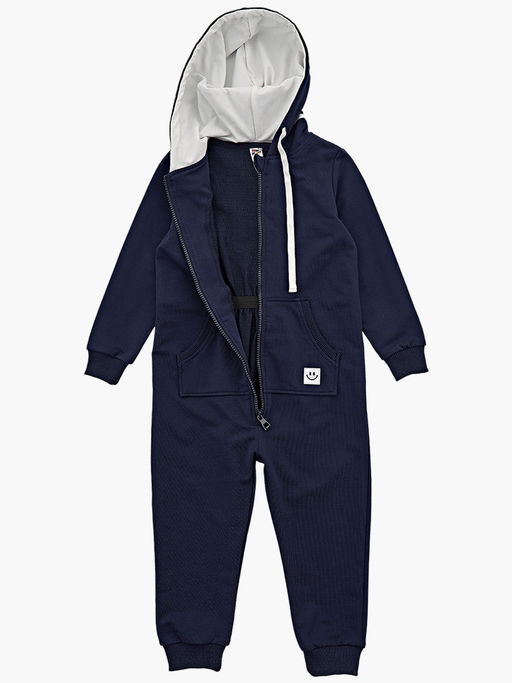 Комбинезон на молнии из футера UD 7344 т.синий - Mini maxi фото 7