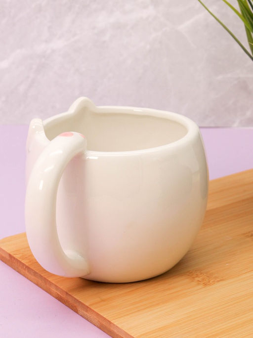 Кружка керамическая Rabbit dream big, white (450 мл)