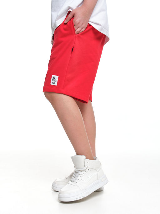 Шорты свободного кроя для мальчиков подростков 22-7639 красный - Mini maxi фото 9