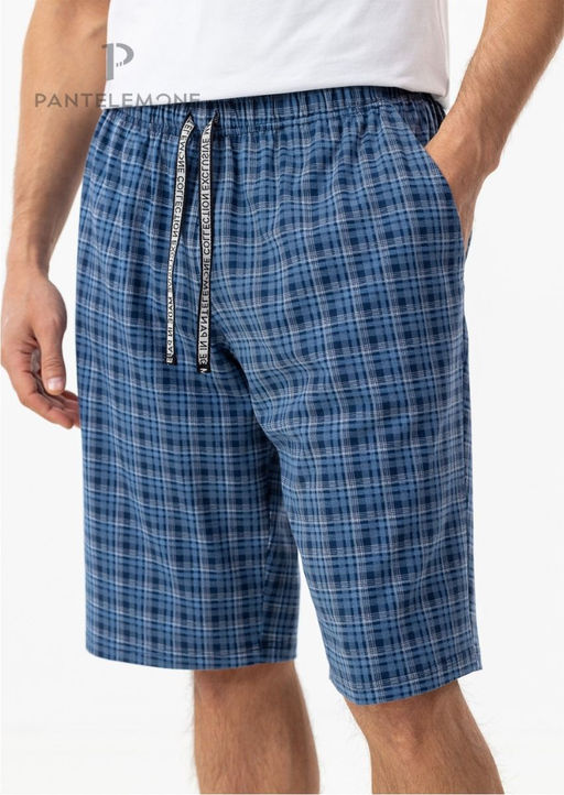 Мужские шорты PH-127 Клетка серая/бордовая - Pantelemone фото 5