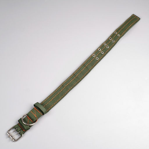 Ошейник четырехслойный, 64 х 4 см, ОШ 50-58 см, полиэстер, зелёный - Пижон фото 3