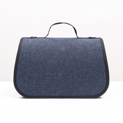 Сумка - переноска для животных Карпетбеггер с окном, 32,5 х 19,5 х 19,5 см, синяя - Пижон фото 4