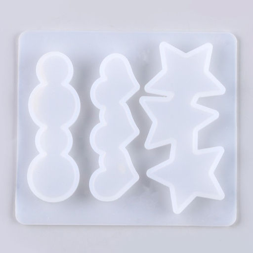 Цена за 2 шт. Молд силиконовый  «Заколка», 3 вида заколки