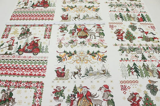 Рогожка Зимние развлечения, ш.1.5м, хлопок-100%, 165гр/м.кв, раппорт 63см - Купава фото 6