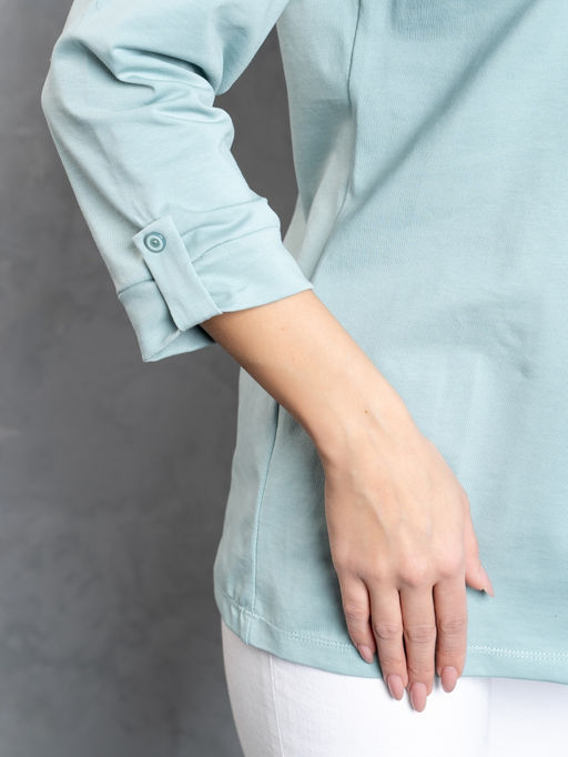 Джемпер хлопок 95%, лайкра 5%,фисташковый - Binita фото 6