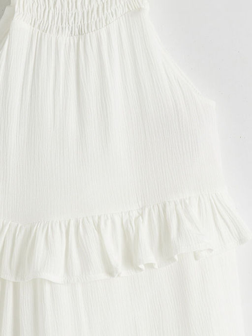 Kare Yaka F?rf?rl? K?z ?ocuk Elbise