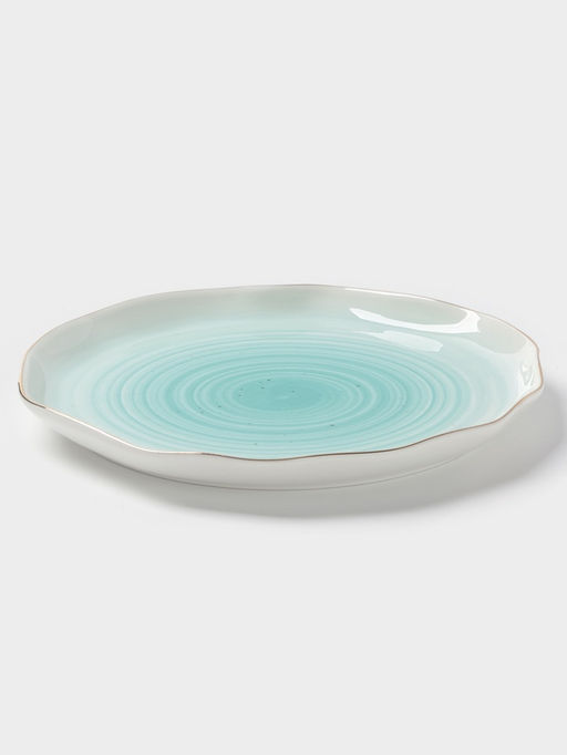 Тарелка пирожковая Доляна Млечный путь, d=19 см, фарфор, бирюзовая  фото 3