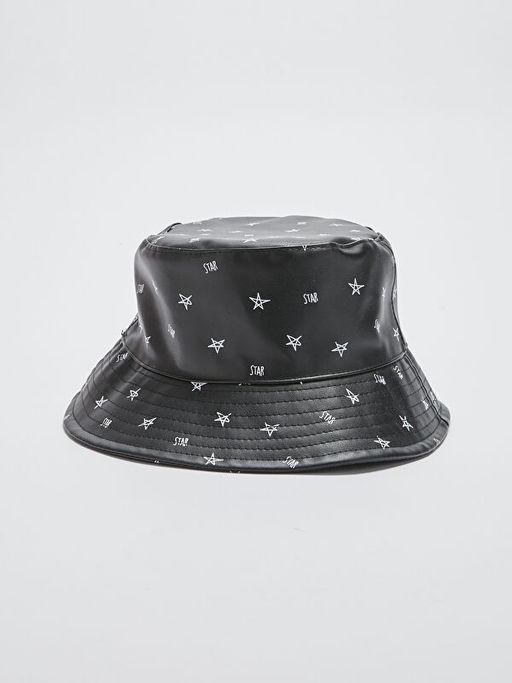 K?z ?ocuk Y?ld?z Bask?l? Bucket ?apka