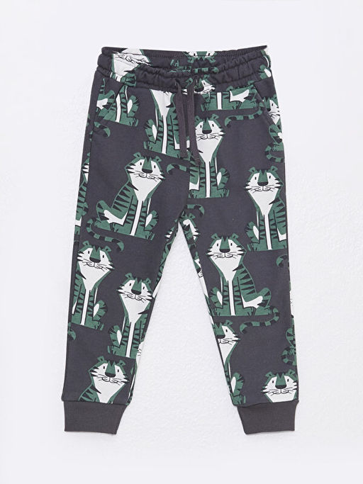 Bisiklet Yaka Uzun Kollu Bask?l? Erkek Bebek Sweatshirt ve Pantolon Tak?m 2li - Waikiki фото 3