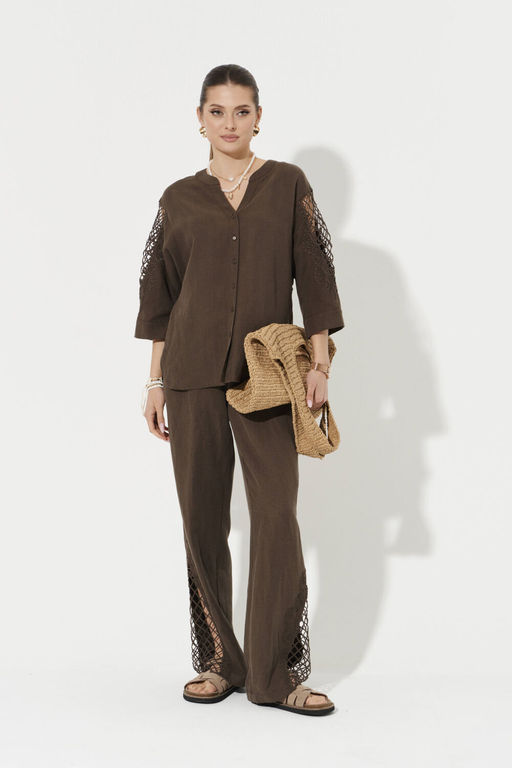 Блуза Ketty 70640 коричневый - Liona style фото 2